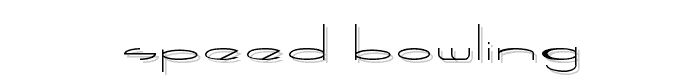 Speed Bowling font